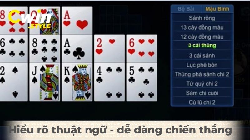 Game Mậu Binh online Cwin - Trò chơi hấp dẫn nhất 2025 4 Hiểu rõ thuật ngữ - dễ dàng chiến thắng
